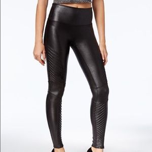 SPANX faux leather moto leggings
